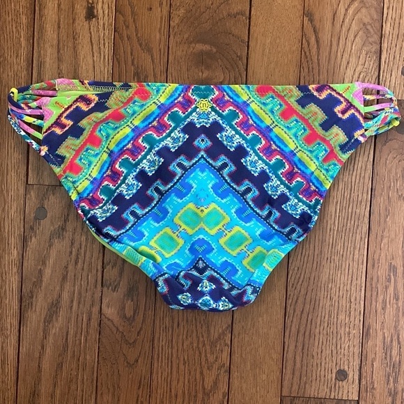 Nanette Lepore full coverage, hipster, bright multicolored bikini bottom - Picture 5 of 6